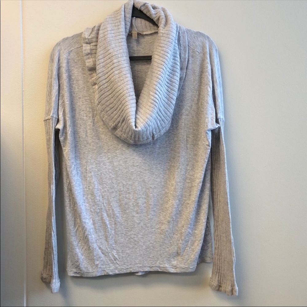 Anthro Bordeaux Cowl Neck Pullover